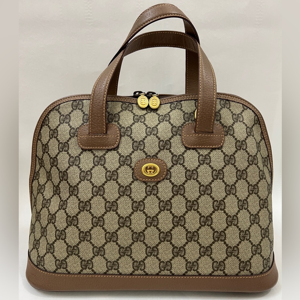 Gucci Vintage GG Supreme Monogram Domed Satchel Bag - Picture 4 of 11